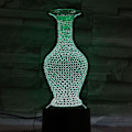 Miniatyrbilde 1 av 2: Vase Fargerik 3D LED Nattlys Soverom Bordlampe Fargeskiftende