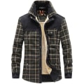 Miniatyrbilde 4 av 4: Herre Wanderer Jakke, Overland Flanelljakke, Langermet Varm Fleece Skjorte Topper Varm Business Coffee Red Coffee