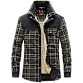 Miniatyrbilde 4 av 4: Herre Wanderer Jakke, Overland Flanelljakke, Langermet Varm Fleece Skjorte Topper Varm Business Shallow Army Green Red Coffee