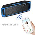 Pikkukuva 1 / 2: Langaton Bluetooth-kaiutin, korkea basso, kannettava sisä- ja ulkokäyttöön, stereokaiutin Blue