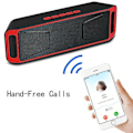 Pikkukuva 1 / 2: Langaton Bluetooth-kaiutin, korkea basso, kannettava sisä- ja ulkokäyttöön, stereokaiutin Red