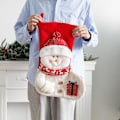 Miniatyrbild 2 av 2: Stickad Julstrumpa Jultomte Öppen Spis Dekoration Strumpor Julklappspåsar Godishållare Dekor För Hemmet B