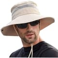 Solhatt - Vikbar - Bred brätte - UV-skydd - Beige - För herrar beige