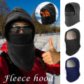 Miniatyrbild 2 av 4: Vinter Fleece Halsvärmare Balaclava Hatt Ansiktsskydd Huvmössa Vindtät Skidhatt Män Kvinnor Gray fleece lined