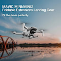 Miniatyrbilde 3 av 5: Mini 2 drone sammenleggbart landingsunderstell med forlenget høyde, benstøtte, beskyttelsesstativ for DJI Mavic Mini 2 drone tilbehør