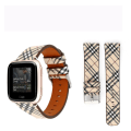 Pikkukuva 4 / 5: Nahkainen ranneke Fitbit Versa -kelloon, kellon ranneke Fitbit Versa/Lite -älykelloon Brown