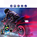 Miniatyrbilde 3 av 5: 12 stk. RGB Bluetooth Motorsykkel LED Lys Neonstripe App Kontrollsett