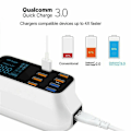 Pikkukuva 2 / 2: Qc 3.0 Pikalataus 8 Portin Usb-keskitin Type C Työpöytätelakka Lcd-näytöllä