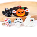 Pikkukuva 3 / 5: 12 kpl Halloween Avoin Säädettävä Sormussetti Pelottava Aave Kurpitsa Juhlakoristeet Mukavat Sormukset