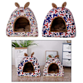 Miniatyrbild 4 av 4: 1 st Kennel Hundsäng Avtagbar Vikbar Katt Hus Varmt Mjukt Näste Fyra Säsonger Universal L