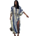Miniatyrbild 1 av 2: Ormmönstrad Kaftan för Kvinnor Strandkläder Solskydd Bikiniöverdrag
