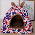 Miniatyrbild 1 av 4: 1 st Kennel Hundsäng Avtagbar Vikbar Katt Hus Varmt Mjukt Näste Fyra Säsonger Universal L