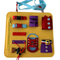 Miniatyrbild 2 av 5: Busy Board, pedagogisk reseleksak för att lära sig grundläggande klädfärdigheter set1