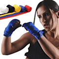Miniatyrbild 1 av 5: 2st Bomullsboxningsbandage Stöd Längd 2,5m Bredd 5cm Kompatibel med Karate Mma Wushu Sanda Fight Träning Handledsremmar Handskar Wrap Red