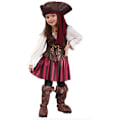 Miniatyrbillede 1 af 4: Piger Elis Piratkaptajn Cosplay Kostume Børn Halloween Purim Karneval Festkjole Pirates Of The Caribbean Kaptajn Tøj S Pink S