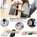 Miniatyrbilde 2 av 5: Memory Foam Mekanisk Mykt Tastatur Musematte Sett Ergonomisk Håndleddstøtte Håndstøttepute For Kontor Datamaskin Laptop