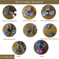 Miniatyrbilde 4 av 5: Krystall Lysende LED Lys Fidget Spinner Hånd Topp Spinners Gløder I Mørket EDC Stressavlastende Leke Gyroskop