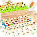 Miniatyrbild 4 av 5: Montessori Träleksaker Pussel Formklassificeringslåda Barn Tidiga Lärleksaker