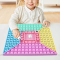 Miniatyrbild 3 av 4: Tryck Bubbla Leksak Fyrkantig Sensorisk Leksak För Ångest Stresslindring Gåvor Spel För Barn Vuxen Hemma Square Checkerboard Macarons