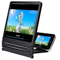 Miniatyrbillede 1 af 4: 3x Zoom Forstørrelsesglas Skærm Foldbar HD Forstærker Smartphone Holder Black