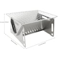 Miniatyrbild 2 av 5: Justerbart rostfritt stål stativ för utomhusgrill - Vikbart, lätt att bära, grytställ
