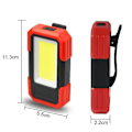 Miniatyrbillede 3 af 5: LED arbejdslampe med magnetisk base, clips, batteri, COB lommelygte, lysstærk håndholdt arbejdslampe til bil