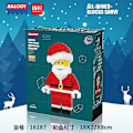 Miniatyrbillede 1 af 5: Snemand blok diamant byggeklodser 1910 stk. julemand actionfigurer byggeklodser DIY samling julegave legetøj til børn 16187 with box