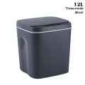 Miniatyrbild 2 av 4: Smart Induktionsstyrd Touch-Soppa, Självförslutande Självbytande Sopsäck, Automatisk Öppning av Lock för Three-mode Black 12L
