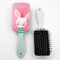 Miniatyrbillede 3 af 5: Hårkam Udredningsbørste Luftpudebørste Salon Frisør Straight Krøllet Hårkam Kvinder Paddle Udreder Hårbørste Flamingo