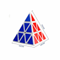 Miniatyrbild 3 av 3: Miljövänlig Vit Plast Speed Pyraminx Magisk Kub Triangulär Magisk Kub