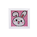 Pikkukuva 1 / 3: Pienet ja helpot tee-se-itse 5D-timanttimaalaussarjat kehyksellä aloittelijoille, yksisarvinen Happy Rabbit