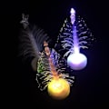 Miniatyrbilde 3 av 4: 5 stk. Flerfarget Fiberoptisk LED Juletre LED Lys Glødende Lys