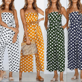 Miniatyrbild 3 av 3: Dam Strappy Semester Playsuit Dam Jumpsuit Strand Prickig Tryckt Vida Ben För Sommar Ny Dark Blue M