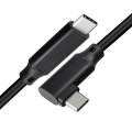 Miniatyrbillede 1 af 5: Vr Datakabel Albue Type-c Datakabel Usb3.1 Gen 2 Dobbelt Han Videoprojektionskabel 20 Vr Mobilspilkabel Black 3M