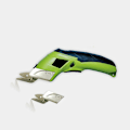 Miniatyrbilde 4 av 4: Elektrisk saks oppladbar stoff saks kutter med to blader for stoff lær teppe Green