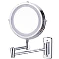 LED Makeup Mirror - 1x / 10x - Wall Mount - Double-Sided