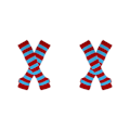 Pikkukuva 3 / 5: 1/2/3/5 Polvisukat Paksuille Reisille Helppo Pukea ja Tehdä Punainen ja Sininen 2Set Red and blue