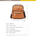 Miniatyrbild 2 av 3: Herr Handväska Axelväska Vintage Trender PU Läder Retro Messenger Crossbody Axelväska (svart)
