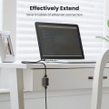 Pikkukuva 5 / 5: 2 kpl Rj45 -liitin Cat7 Cat6 Cat5e Ethernet-kaapelin jatkoadapteri Lan-liitin Linjaliitin Naaras-Naaras Musta