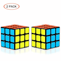 Miniatyrbilde 1 av 3: 2-pakning Speed Cube-sett, 3x3 Speed Puzzle Cube-leke for barn og voksne, jevn vri, originale farger