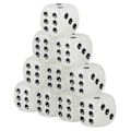 Miniatyrbillede 1 af 4: 10 stk. Mahjong Sæt Håndlavede Terninger Selvlysende Terninger Sorte Prikker Terninger Halloween Terninger Sort 1.6X1.6cm Black