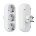 Miniatyrbilde 1 av 5: EU Plugg Tysk Standard 2-hulls 1 TIL 3 Veis Konverteringskontakt Strømadapter Plugg 16A Reiseplugger AC 250V