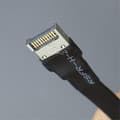 Pikkukuva 3 / 4: USB 3.2 20Pin GEN2 Type E uros-Type-E naaras-adapteri etupaneelin liitännän jatko litteä nauhakaapeli Black