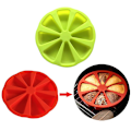 Miniatyrbillede 4 af 5: 8 Rums Silikone Kageform Kileform Individuelle Portioner Pizza Stykker Køkkenredskab Red