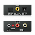 Miniatyrbillede 2 af 5: Digital Optisk Koaksial Til Analog Rca Lydkonverter Adapter