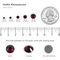 Miniatyrbillede 4 af 4: 8000 stk. bordeauxfarvede Hot Fix Rhinestones, Ametyst SS6, 1,9-2,1 mm til håndværk & tøj Ametyst SS6 Amethyst