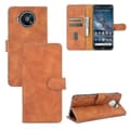 Etui til Nokia 8.3, Premium Læder med Kortholder, Flip Folio Magnetisk Etui Coque - Brown