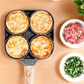 Miniatyrbillede 3 af 4: 4 Huls Stegt Æg Burger Pande Non-stick Multifunktionel Æggepande Køkkenredskab