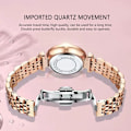 Miniatyrbillede 5 af 6: POEDAGAR Luksusur Top Mærke Mode Vandtæt Rustfrit Stål Diamant Dame Quartz Armbåndsur Montre Femme Smuk Purple Wine