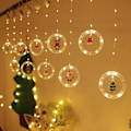 Miniatyrbild 2 av 4: Julbelysning Ljusslinga Jultomte Gardinlampor LED Lykta Rum Fönsterdekoration